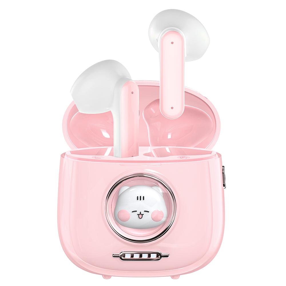 i18M Bluetooth 5.3 Wireless Earphone Dual Mic HD Calling Noise Reduction Earbud with Cartoon Kitten Charging Case i18M Bluetooth 5.3 Wireless Earphone Dual Mic HD Calling Noise Reduction Earbud with Cartoon Kitten Charging Case